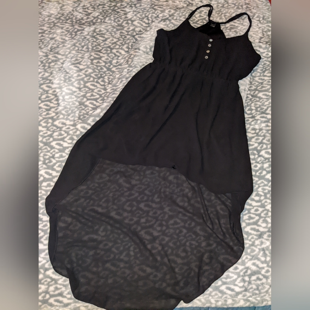 ladies sheer hi-low dress